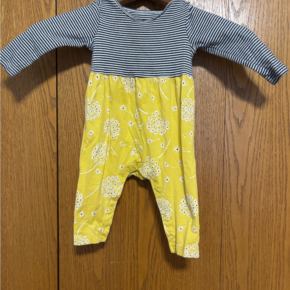 Striped and Floral Baby Romper by Tea